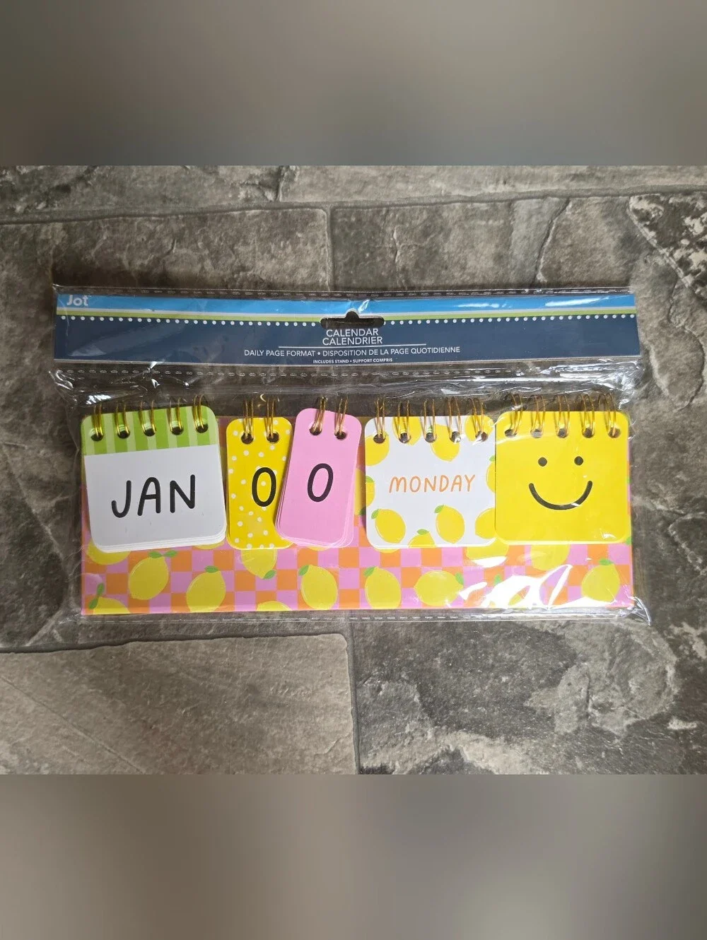 Lemon Themed Daily Flip Calendar - BNIB